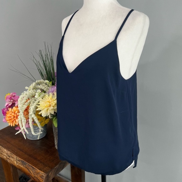 Forever 21 Top Navy Blue Spaghetti Strap - Picture 1 of 10